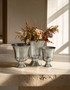 Reza Set of 3 Antique Silver Finish Planters