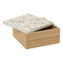 Mimo White Marble Effect Trinket Box