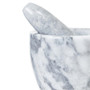 Salerno Grey Marble Tapered Mortar and Pestle
