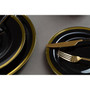 21cm Black Glass Side Plate