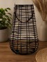 Lentigo Large Black Rattan Lantern