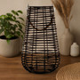 Lentigo Large Black Rattan Lantern