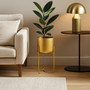 Avento Small Gold Finish Floor Planter