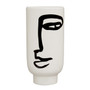 Viso Large Black And White Face Vase