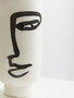 Viso Large Black And White Face Vase