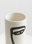 Viso Large Black And White Face Vase