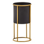 Trosa Small Black And Gold Floor Standing Planter