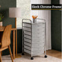 8 White Plastic Drawers Trolley