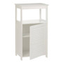White Wood Floor Cabinet