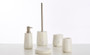 Abaska Off White Marble And Stainless Steel Toilet Brush