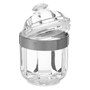 Small Silver Acrylic Canister