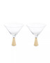 Astrid Set Of Two Cocktail Glasses With Gold Finish Stem