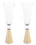 Astrid Set Of Two Champagne Glasses With Gold Finish Stem