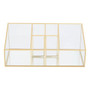 6 Compartments Clear Glass Makeup Organiser