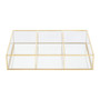 3 Compartments Clear Glass Makeup Organiser