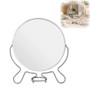 Mison Silver Effect Two Sided Small Shaving Mirror