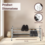 Tavia Extendable and Stackable 2 Tier Shoe Rack