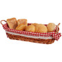 Red Gingham Lining Oblong Willow Basket
