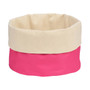 Hot Pink and Pink Cream Folded Design Bread Basket