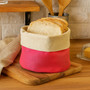 Hot Pink And Cream Folded Design Bread Basket