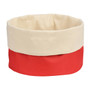 Red and Cream Folded Design Bread Basket