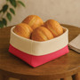 Hot Pink And Cream Small Bread Basket
