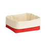 Red/Cream Folded Design Small Bread Basket