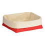 Red and Cream Large Bread Basket