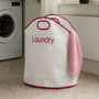 GreenLoop White and Hot Pink Laundry Bag