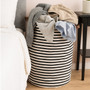 Stripe Black And Natural Laundry Bag