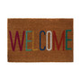 Welcome Natural and Multi-Colour Doormat
