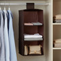 3 Sections Brown Hanging Garment Organiser