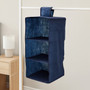 3 Sections Blue Hanging Garment Organiser