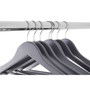 Matte Grey Clothes Hangers - Set of 20
