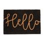 Hello Black Doormat
