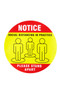 Warning Sticker Please Stand Apart Set of 4