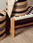 Arles Set of 2 Seagrass Baskets with Black Stripes.