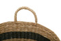 Arles Set of 2 Seagrass Baskets with Black Stripes.