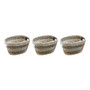 Lidi Set Of Three Oval Straw Baskets
