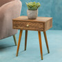 Frida Wood Veneer Bedside Table with 1 Drawer