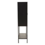 Acier Two Door Black Cabinet  with Shelf