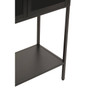 Acier Two Door Black Cabinet  with Shelf