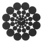 Black Discs Design Wall Clock