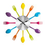 Romero 37cm Dia Multi Coloured Cutlery Wall Clock