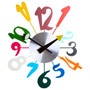Franci Multi Colour Funky Numbers Wall Clock