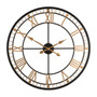 Vitus 80cm Dia Black and Gold Metal Wall Clock