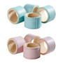 Faux Leather Baby Blue Napkin Rings