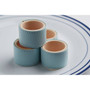 Faux Leather Baby Blue Napkin Rings
