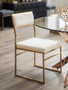 Mian Milky White Velvet Dining Chair
