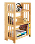 Heva Three Tier Tropical Hevea Wood Stackable Shelf Unit
